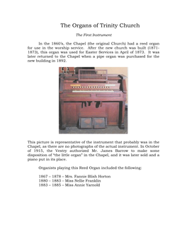 The Organs of Trinity Church (PDF)