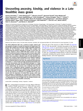 Unraveling Ancestry, Kinship, and Violence in a Late Neolithic Mass Grave