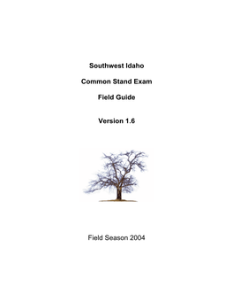 Common Stand Exam Field Guide V