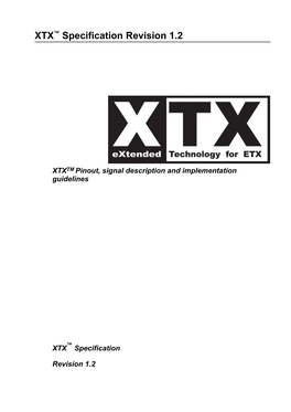 XTX Specification Rev