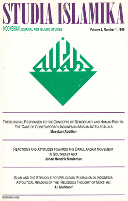 STUDIAISLAIIIKA IND0NESIAN Journal for Rslamrc Studtes Volume 3, Number 1, 1996