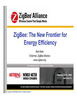 Zigbee: the New Frontier for Energy Efficiency