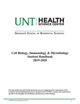 Cell Biology, Immunology & Microbiology