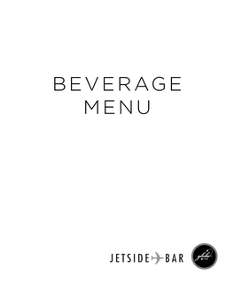 Beverage Menu Jetside Originals