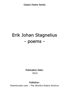 Erik Johan Stagnelius - Poems