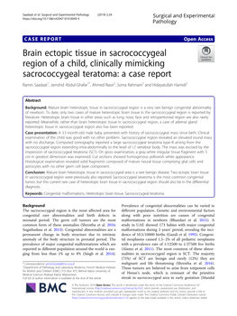 View Showed Solid Tissue Fragments Composed of Mature Neural Tissue Comprising Glial Cells and Astrocytes with No Other Germ Cell Layer Component