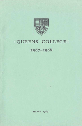 Queens' College 1967-1968