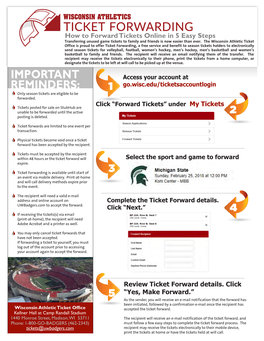 Ticket Forwarding Instructions