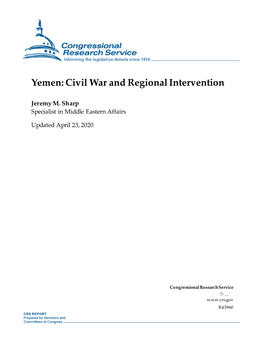 Yemen: Civil War and Regional Intervention