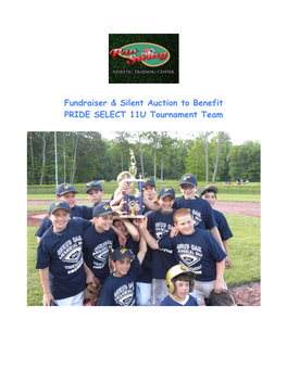 Fundraiser & Silent Auction to Benefit PRIDE SELECT 11U Tournament