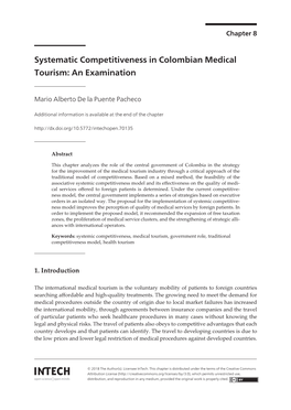 Systematic Competitiveness in Colombian Medical Tourism:Systematic an Competitiveness Examination in Colombian Medical Tourism: an Examination