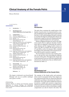 Clinical Anatomy of the Female Pelvis 1