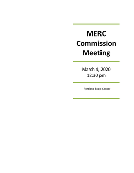 MERC Commission Meeting