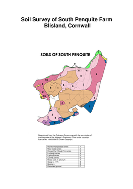 Soil Survey of South Penquite Farm Blisland, Cornwall