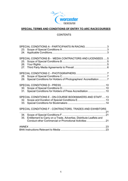 Racecourse Guidance Document