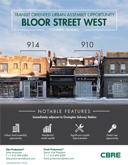 Bloor Street West Toronto, Ontario