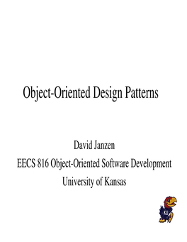 Object-Oriented Design Patterns