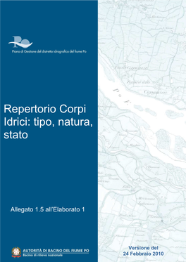 Repertorio Corpi Idrici: Tipo, Natura, Stato