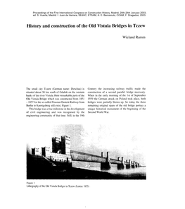 History and Construction of the Old Vistula Bridges in Tczew