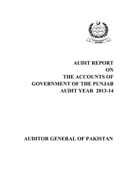 Audit Report on the Accounts of Government of the Punjab Audit Year 2013-14