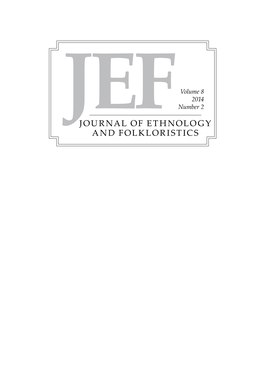 Journal of Ethnology and Folkloristics