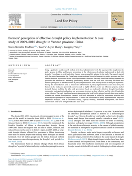 Farmers' Perception of Effective Drought Policy Implementation: A