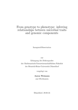 From Genotype to Phenotype: Inferring Relationships Between Microbial Traits and Genomic Components