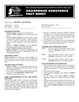 Common Name: METHYL ACETYLENE HAZARD SUMMARY