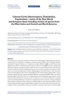 Hymenoptera, Chalcidoidea, Eupelmidae) – Review of the New World And