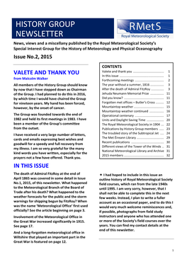 History Group Newsletter