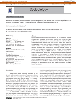 Sociobiology 64(2): 191-201 (June, 2017) DOI: 10.13102/Sociobiology.V64i2.1232