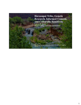 Havasupai Tribe, Genetic Research, Informed Consent