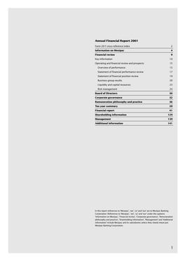 Annual Financial Report 2001