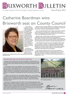 Brixworth Bulletin the Village Newspaper of Brixworth, Draughton, Hanging Houghton & Lamport Issue 37, June 2013