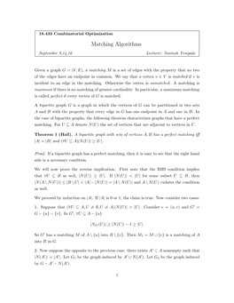 Matching Algorithms