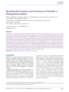 Revisiting the Evolution and Taxonomy of Clostridia, a Phylogenomic Update