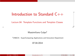 Introduction to Standard C++2Ex