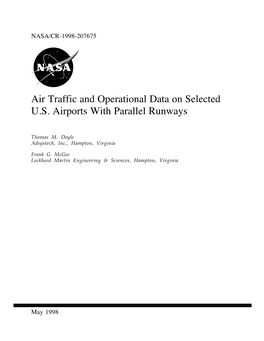 Air Traffic and Operational Data on Selected U.S. Airports with Parallel Runways