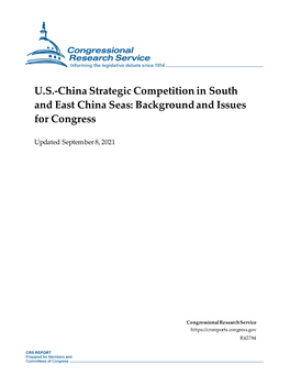 US-China Strategic Competition in South and East China Seas