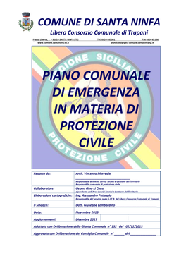 Piano Comunale Di Protezione Civile