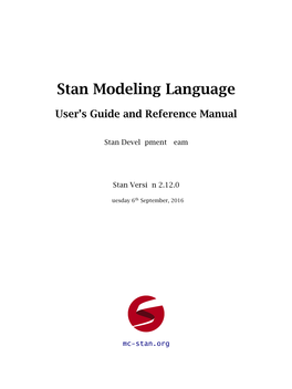 Stan Modeling Language