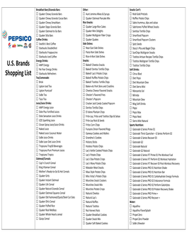 U.S. Brands Shopping List
