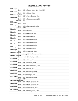 Douglas E 2013 Revision
