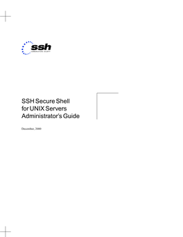 SSH Secure Shell for UNIX Servers Administrator's Guide