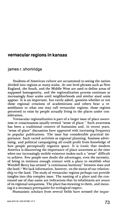 Vernacular Regions in Kansas 73