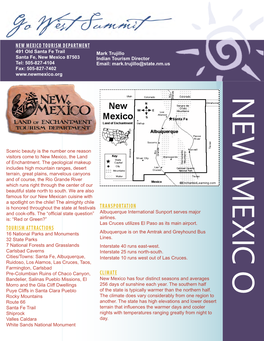 New Mexico Tourism Department Tourism