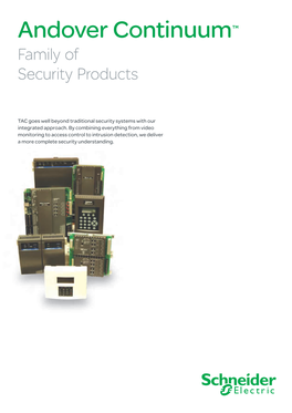 Andover Continuumtm Family of Security Products