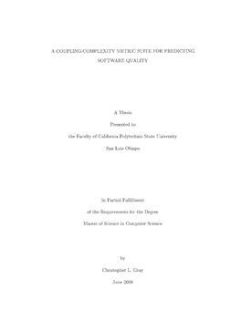 A Coupling-Complexity Metric Suite for Predicting Software Quality