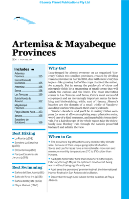 Artemisa & Mayabeque Provinces