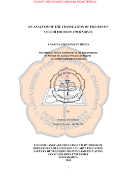 An Analysis of the Translation of Figures of Speech Found in Coco Movie
